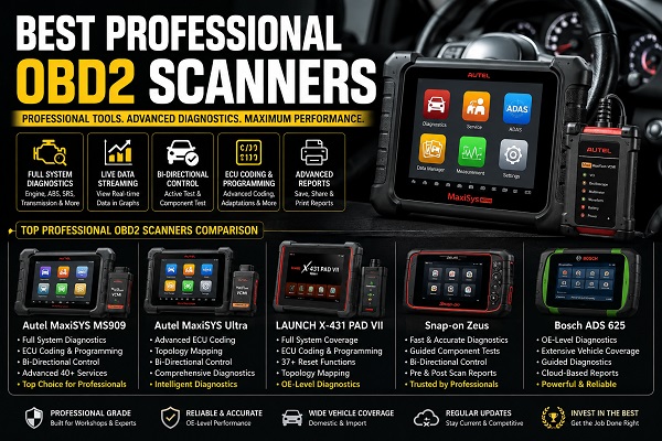 Best Professional OBD2 Scanners for Workshops